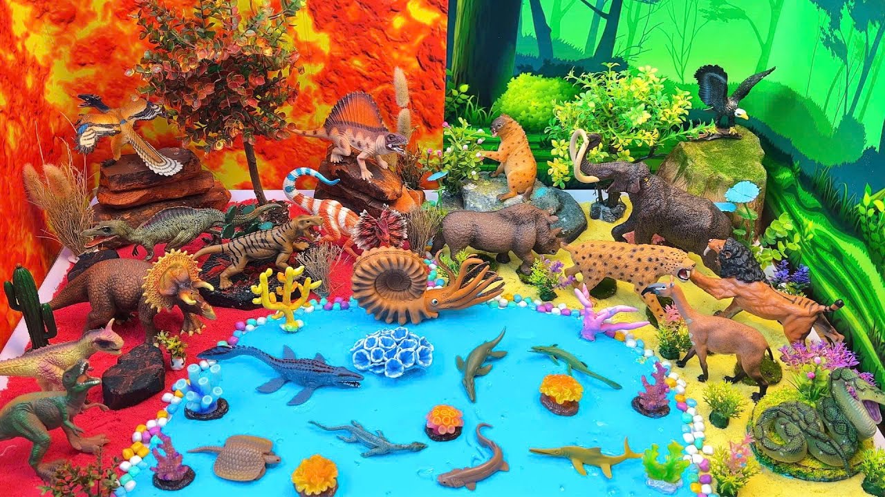 Explore Dinosaur, Forest & Ocean Animals 🦖🌳🌊 | Amazing Animal Diorama