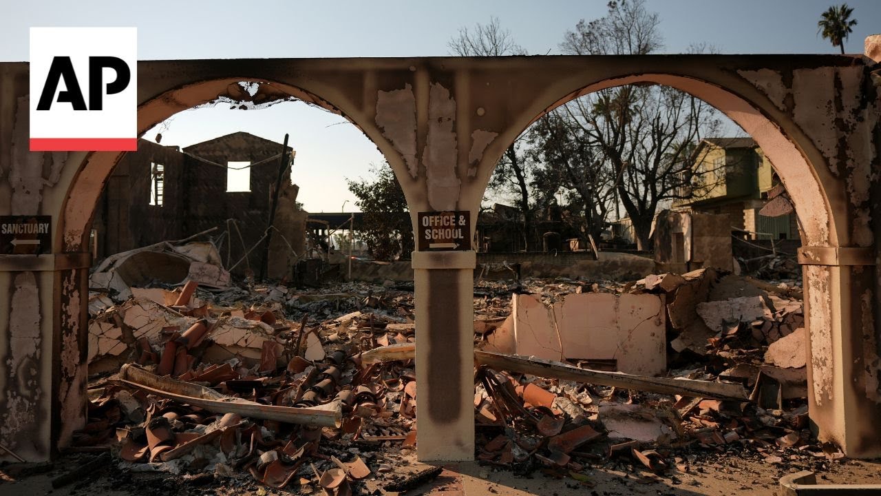 Los Angeles fires destroy 10,000 buildings and kill at least 10 people
