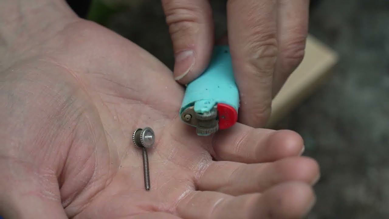 How To Make Fire With A Broken, or empty Lighter. ⚡🔥#survival #camping #fire #bushcraft