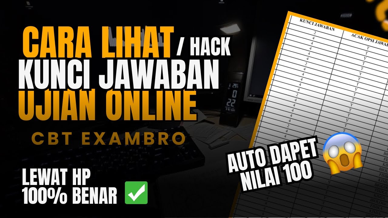 Cara lihat kunci jawaban Ujian CBT Exambro 2026