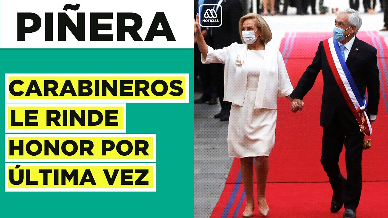Piñera deja La Moneda: Carabineros rinde honres por última vez en La Moneda