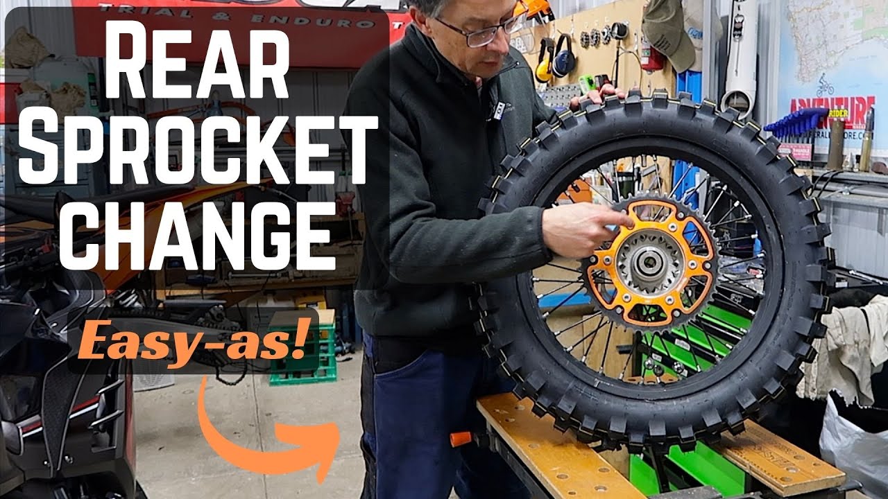 Replacing the rear sprocket on the KTM 500 EXC