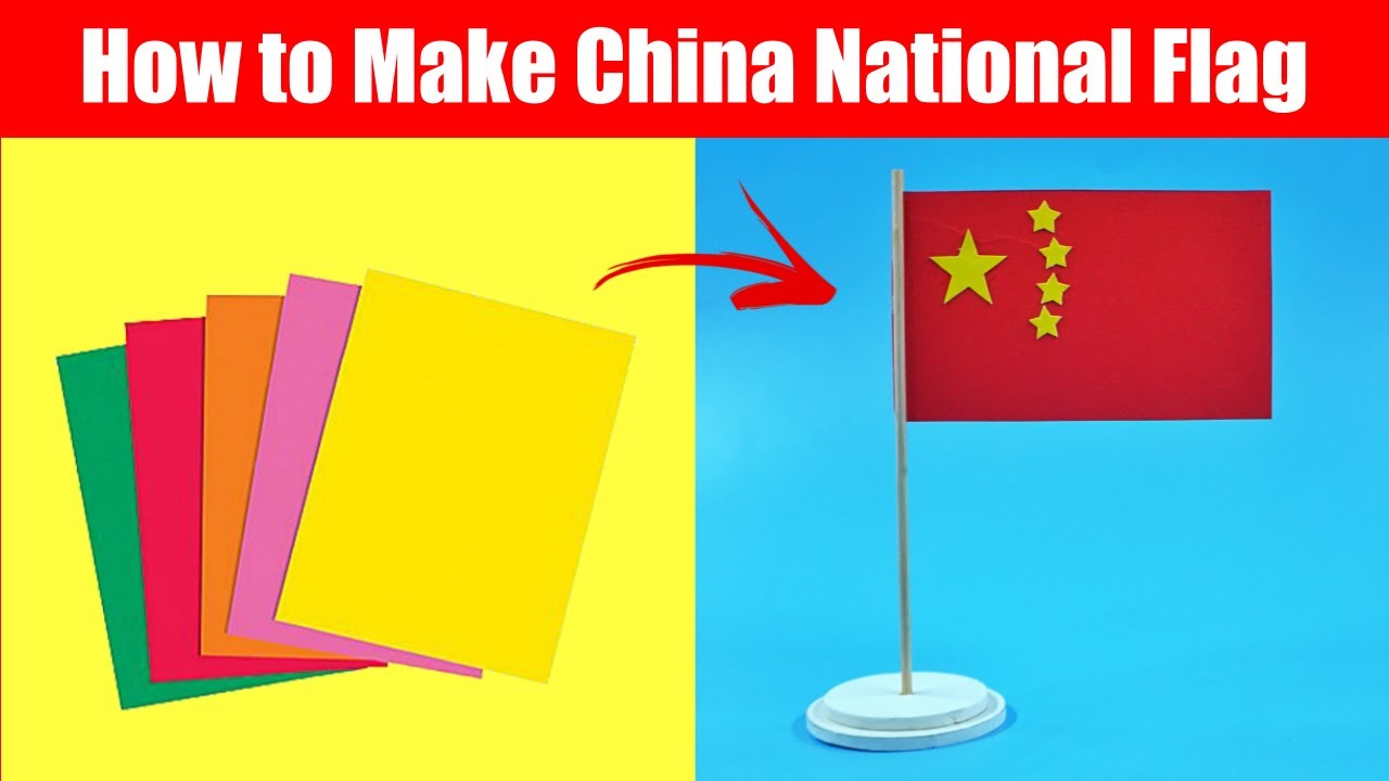 How to Make China National Flag | DIY National Flag of China