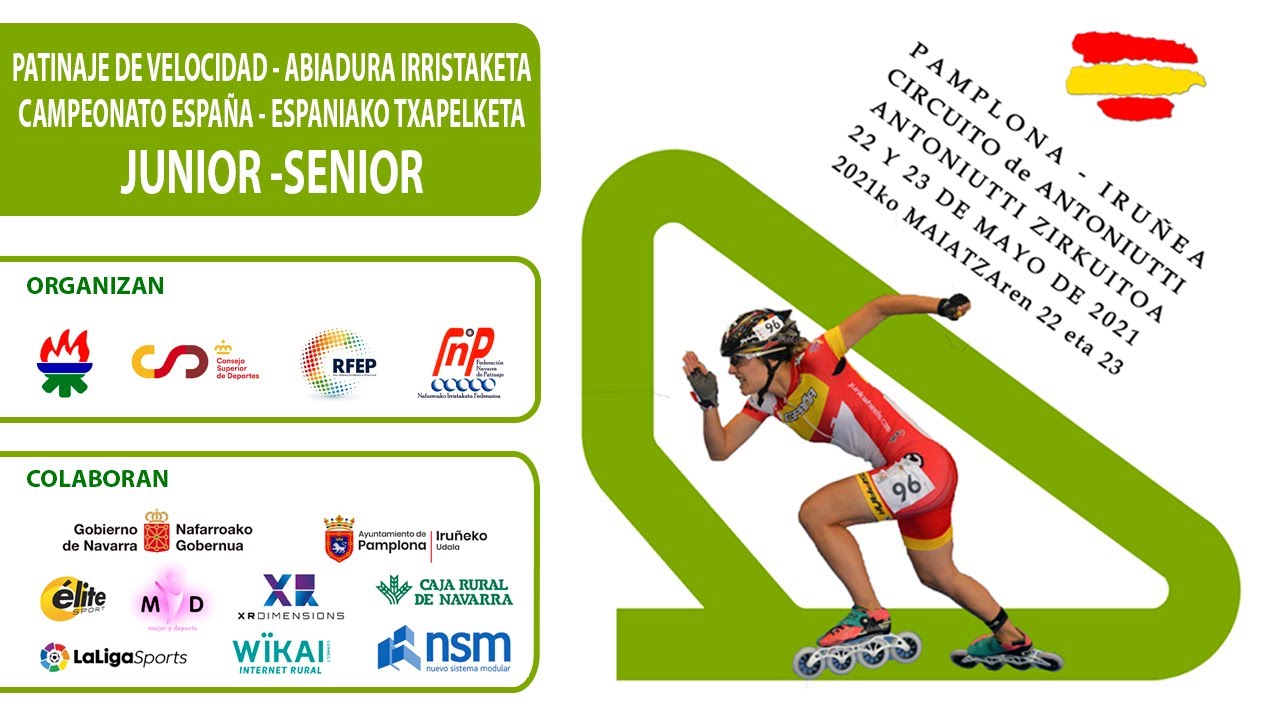 #PatinajeVelocidad | Campeonato de España Junior y Sénior de #Circuito 2021 - Carreras domingo
