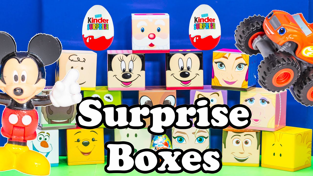 What is inside the Mickey Mouse and Frozen Surprise Boxes?