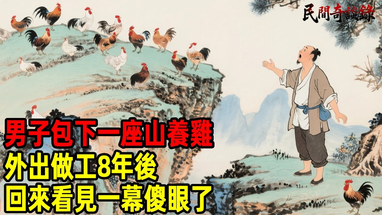 男子包下一座山養雞，外出做工8年後，回來看見一幕傻眼了...【民間奇談錄】#民間故事 #台灣傳說 #懸疑故事 #銀髮頻道 #懷舊故事 #助眠故事