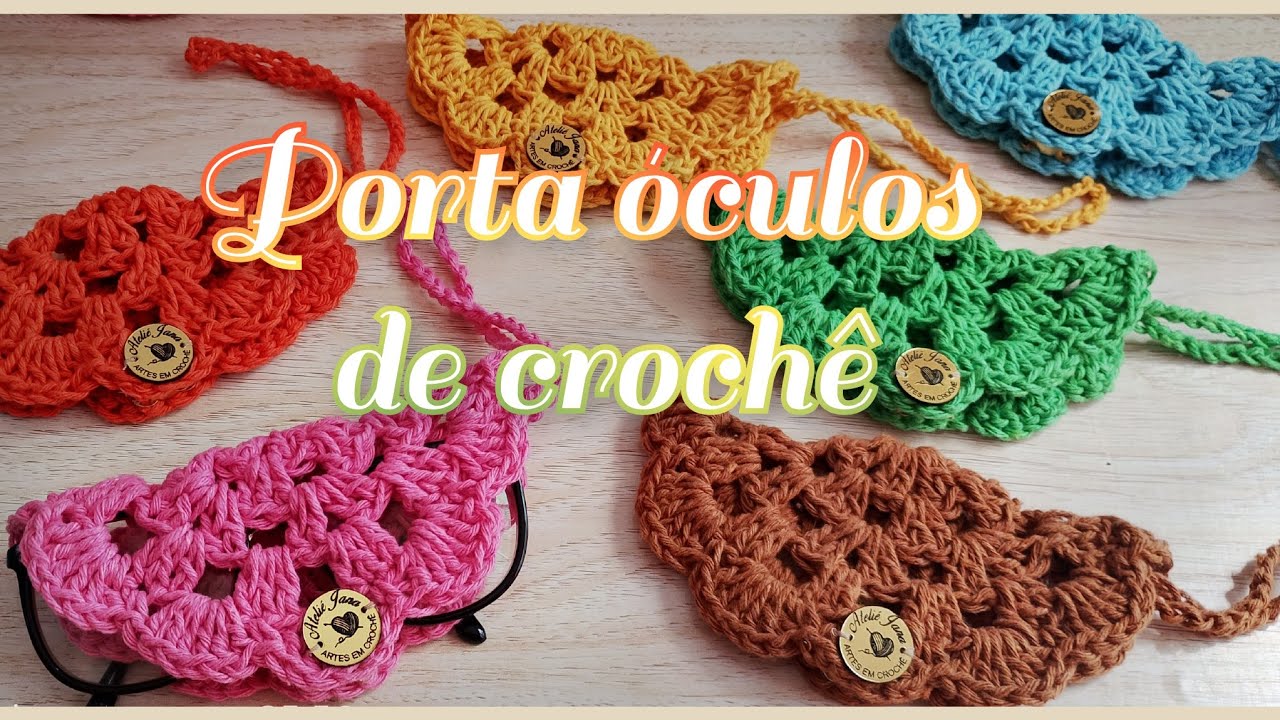 Porta óculos de crochê 👓