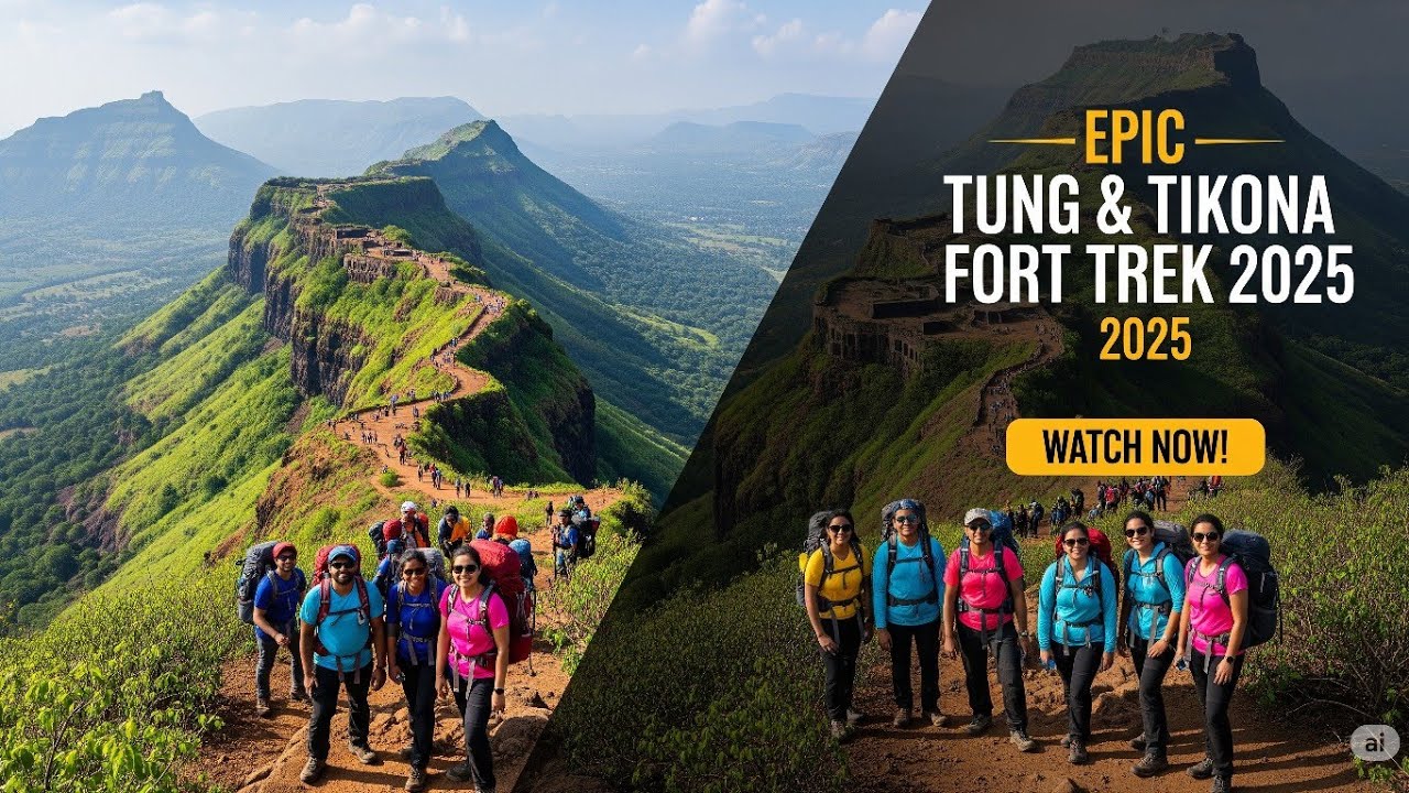 Early Morning Tung And Tikona Fort Trek 2025 | A Mere Walkaround on A sunny day| #tikona #tung #fort
