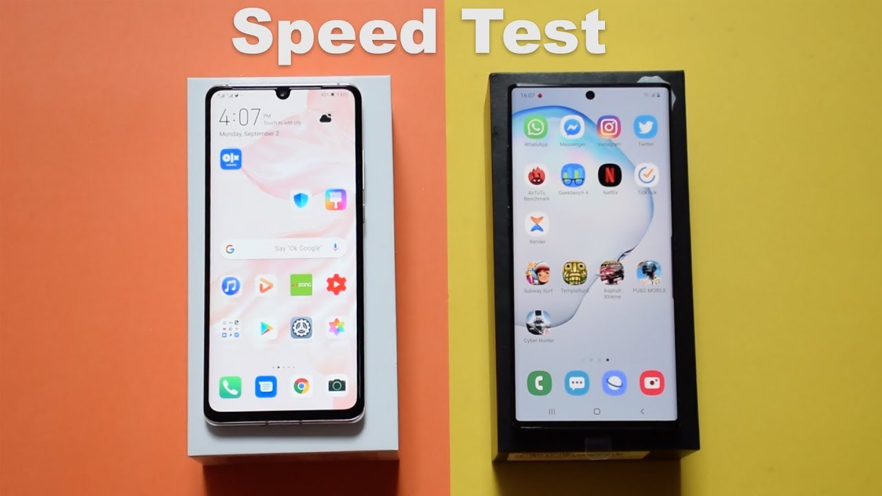 Galaxy Note 10 Plus vs Huawei P30 Pro Speed Test