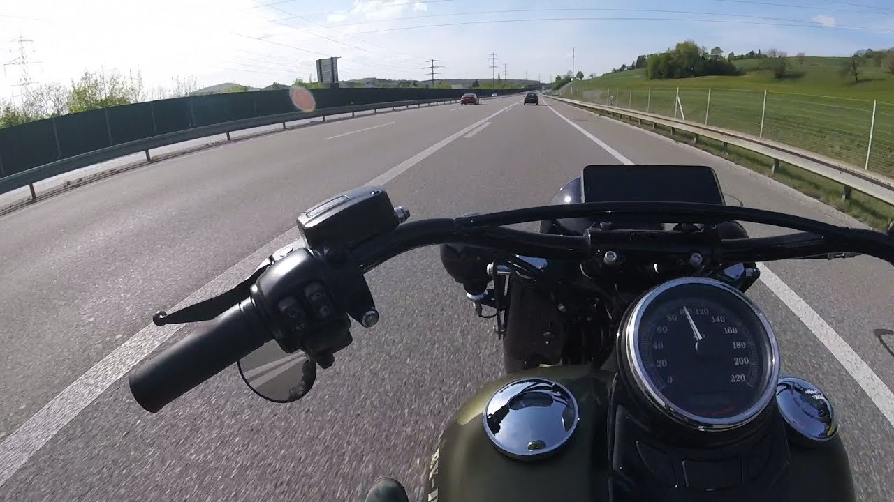 Autobahn Soundtest mit Folgen! 4K Harley Davidson Softail Slim S mit Dr. Jekill & Mr. Hyde