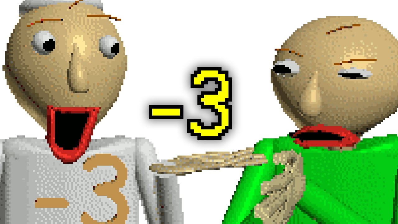 (-3) negative three... | Baldi's Basics MOD