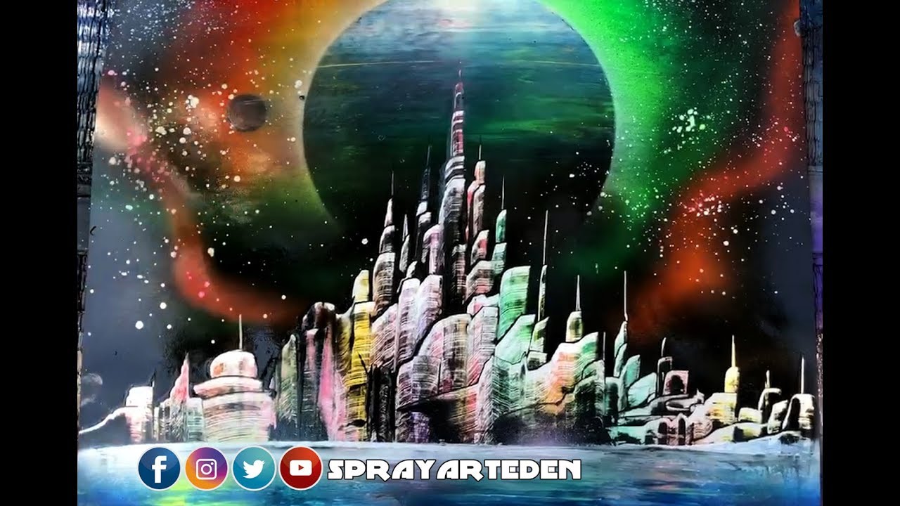 HAPPY BUILDING!! SPRAY PAINT ART by Spray Art Eden スプレーペイントアートエデン