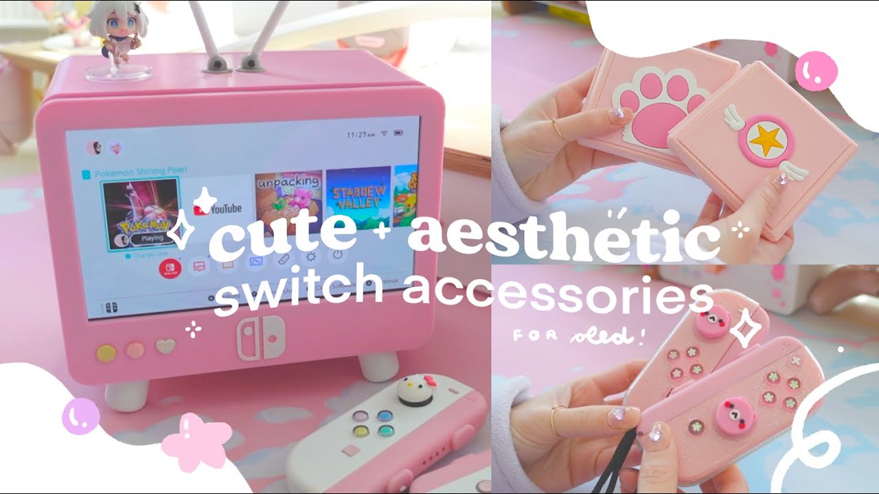 🌷 aesthetic but kinda unnecessary switch accessories | cute and unique items + a few unboxings ✧
