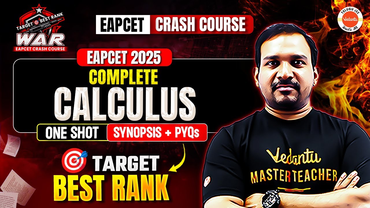 Complete Calculus - One Shot | Synopsis + PYQs | EAPCET 2025 Preparation MPC | Kiran Sir #calculus