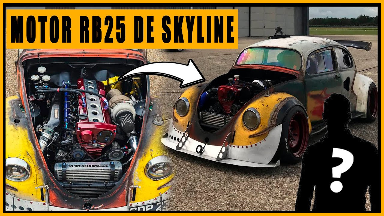 Este tipo le Puso un Motor RB25 TURBO de SKYLINE su VOCHO | Andejes