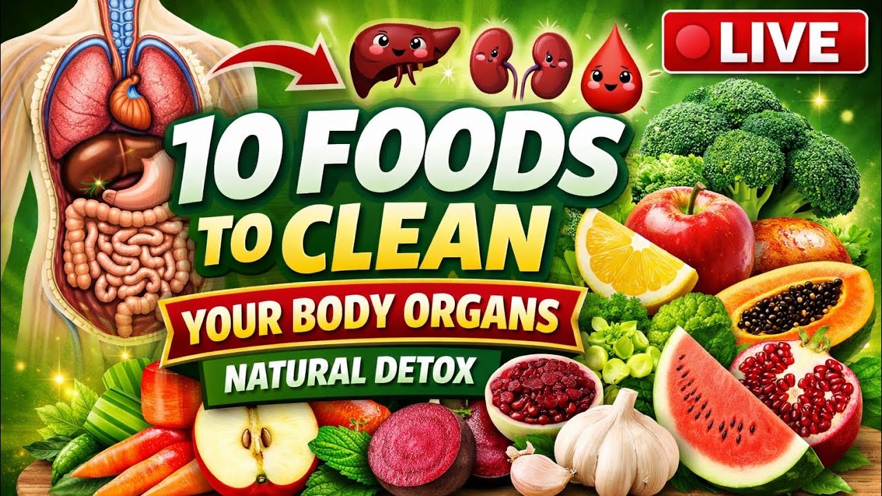 LIVE 🔴 Eat These 10 Foods to Clean Your Body Organs Naturally | Detox Diet 2026