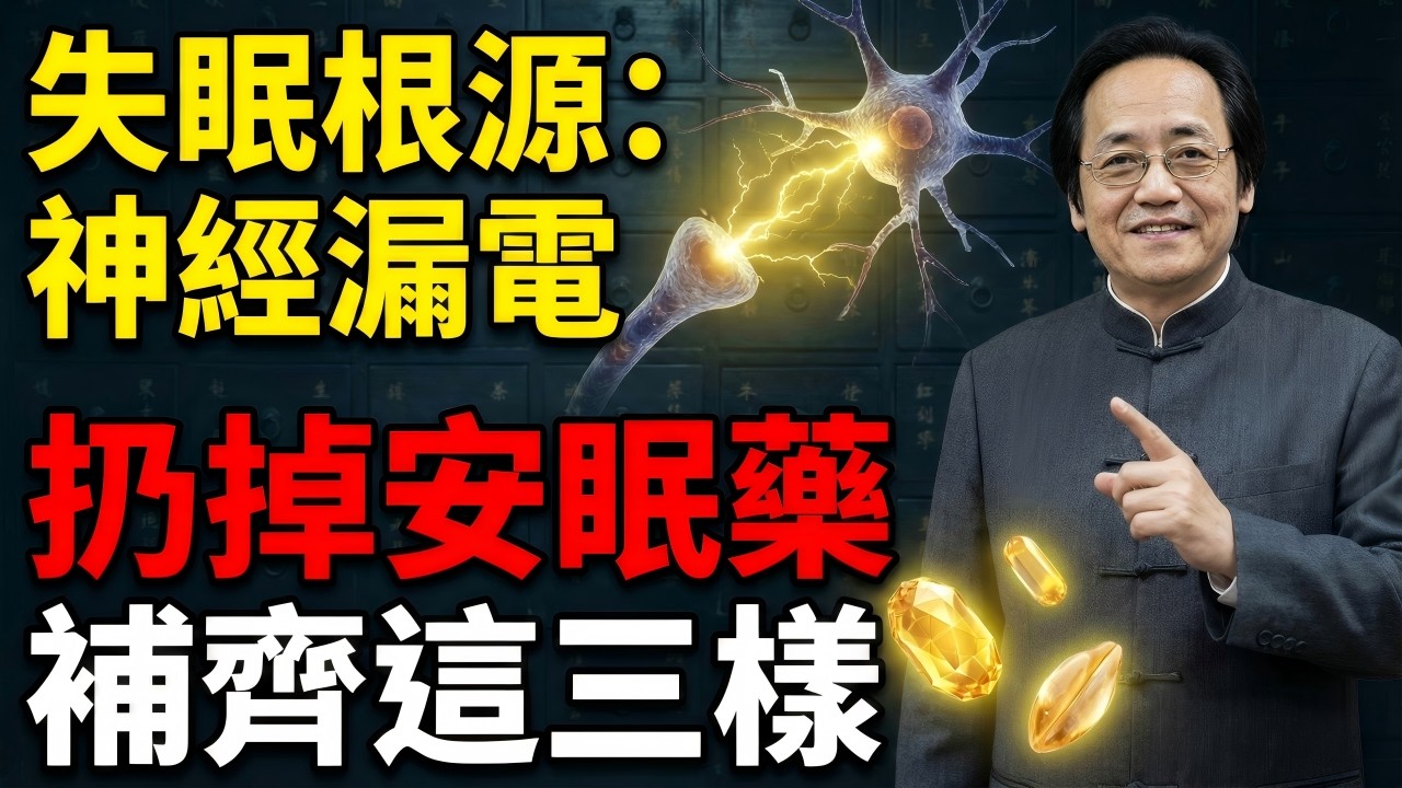 【停藥警告】失眠不是病，是你的神經系統正在「漏電」！揭秘3種被飯桌扔掉的「神仙營養素」，物理學解釋「陽不入陰」的殘酷真相#中醫 #倪海廈 #失眠 #睡眠障礙 #養生 #自律神經失調 #黃帝內經