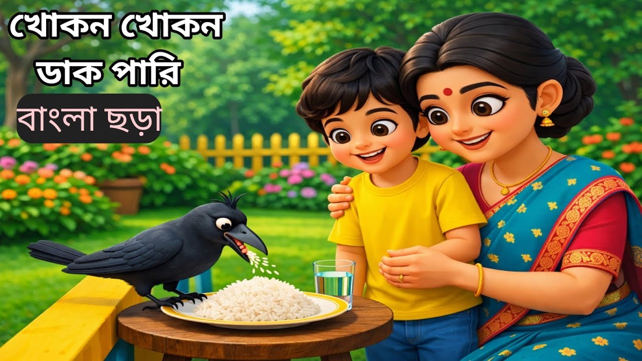 খোকন খোকন ডাক পারি ||khokhon Khan khon |Bangla Rhymes kids|