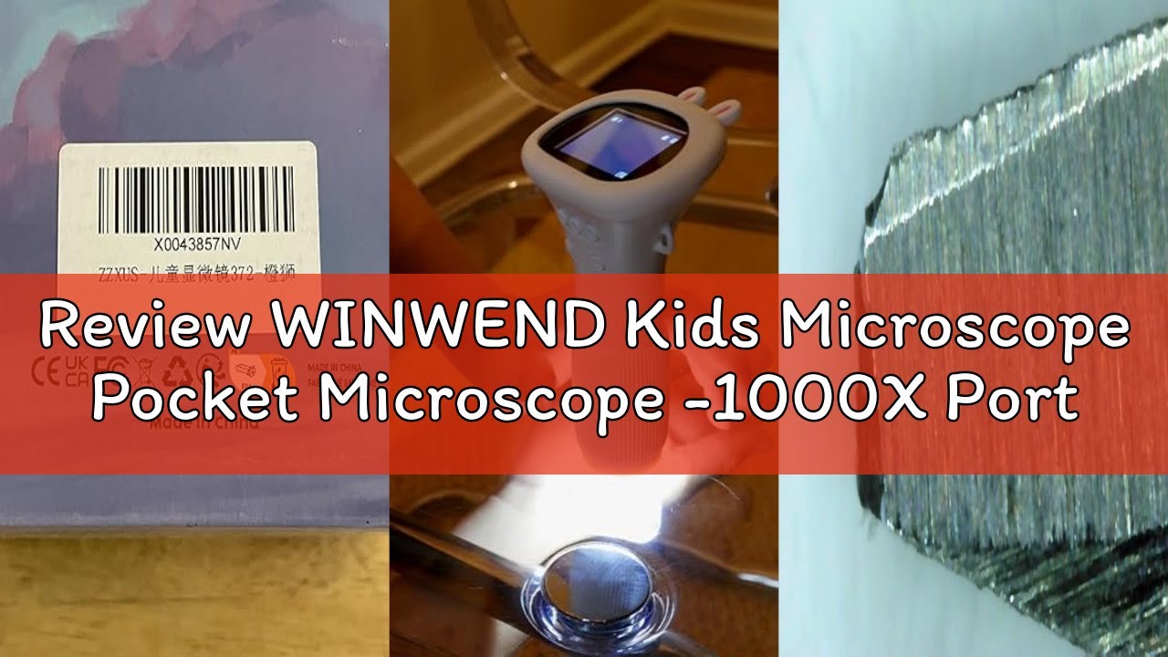 Review WINWEND Kids Microscope Pocket Microscope -1000X Portable Microscope for Kid | Photo and Vide