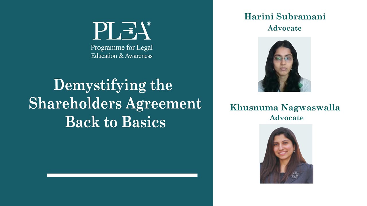 Demystifying the Shareholders Agreement- Back to Basics by Khusnuma Nagwaswalla and Harini Subramani