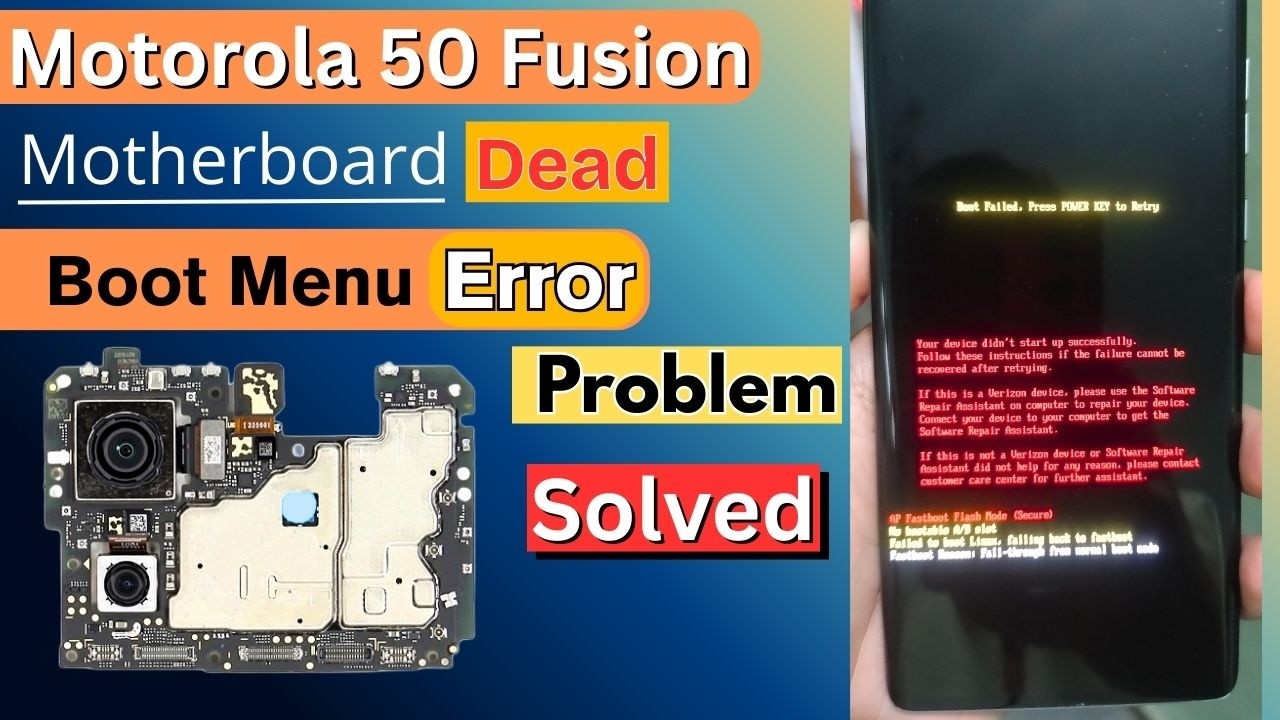 Moto edge 50 fussion Boot manu ERROR