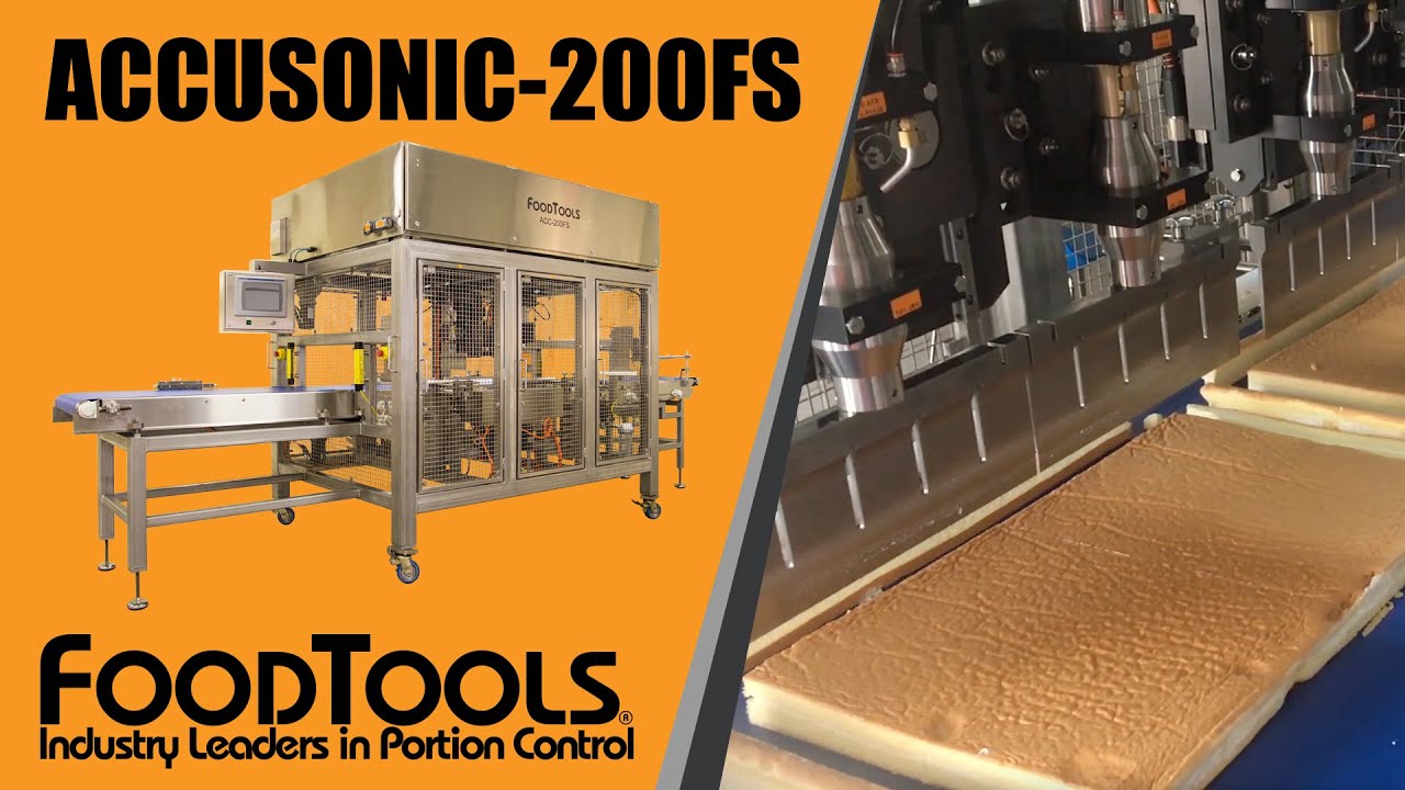 Inline Ultrasonic Bakery Slicing Machine - Cake Cutting - ACCUSONIC-200FS - FoodTools