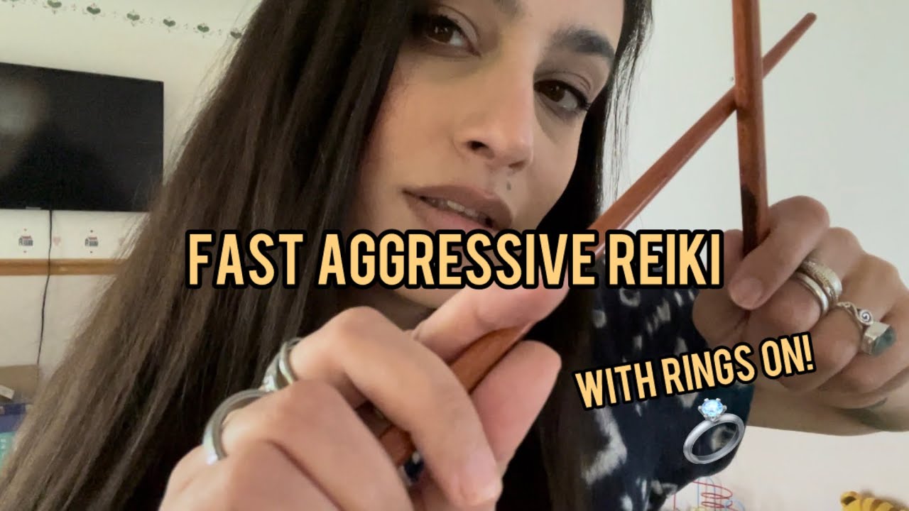 Fast & Aggressive Reiki ASMR | Scanning, Pull and Snap, Chopsticks, Aura Fluffing