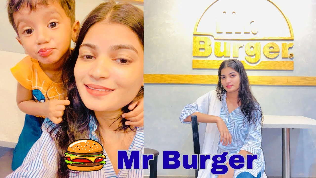 Eating Burger at my favorite place🍔🤤 | Mr Burger Restaurant😍 | Night out❤️ | @Bunnybless_vlog 