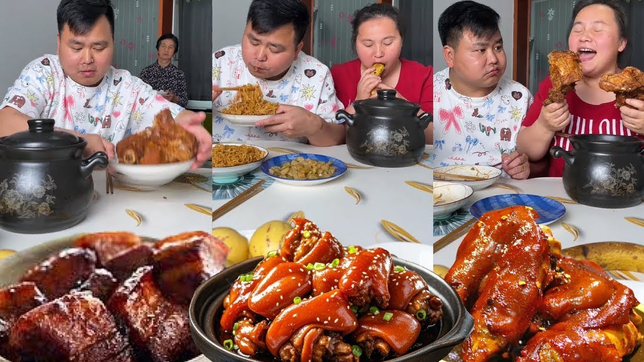 想饿我？没门！蠢老公的算盘落空，排骨和肉全归我！【阿勇夫妇】