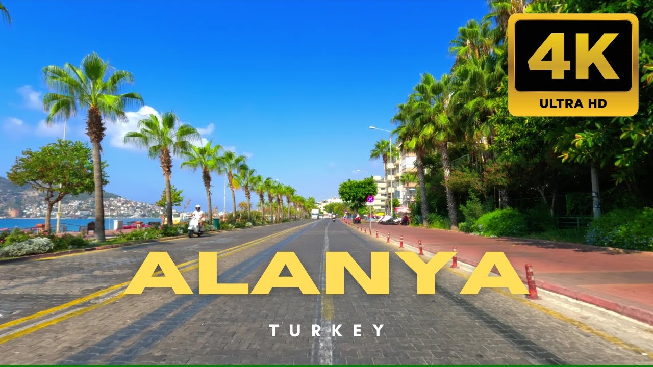 Вождение в Алании, Турция 🇹🇷 Живописная экскурсия по городу в 4K 🚗