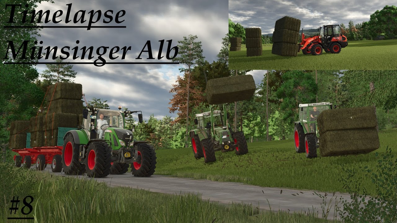 Landwirtschafts Simulator 25 Timelapse Münsinger Alb #8 Heu Stapeln mit dem Kubota