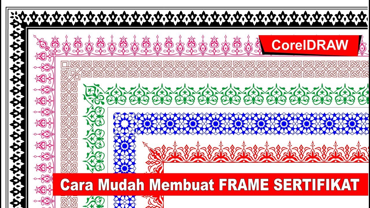Cara Membuat Frame Sertifikat Dengan CorelDRAW Part 2 - Tutorial Coreldraw