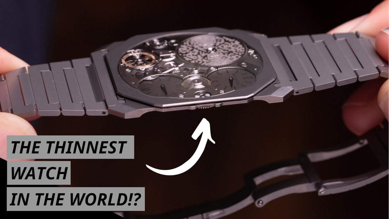 This! The thinnest mechanical watch OF ALL TIME. 1.8mm thin, meet the Bulgari Octo Finissimo Ultra