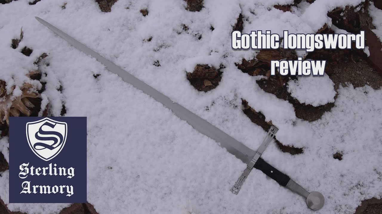 Close reproduction of iconic gothic longsword - made by Sterling Armory - sword reviewed