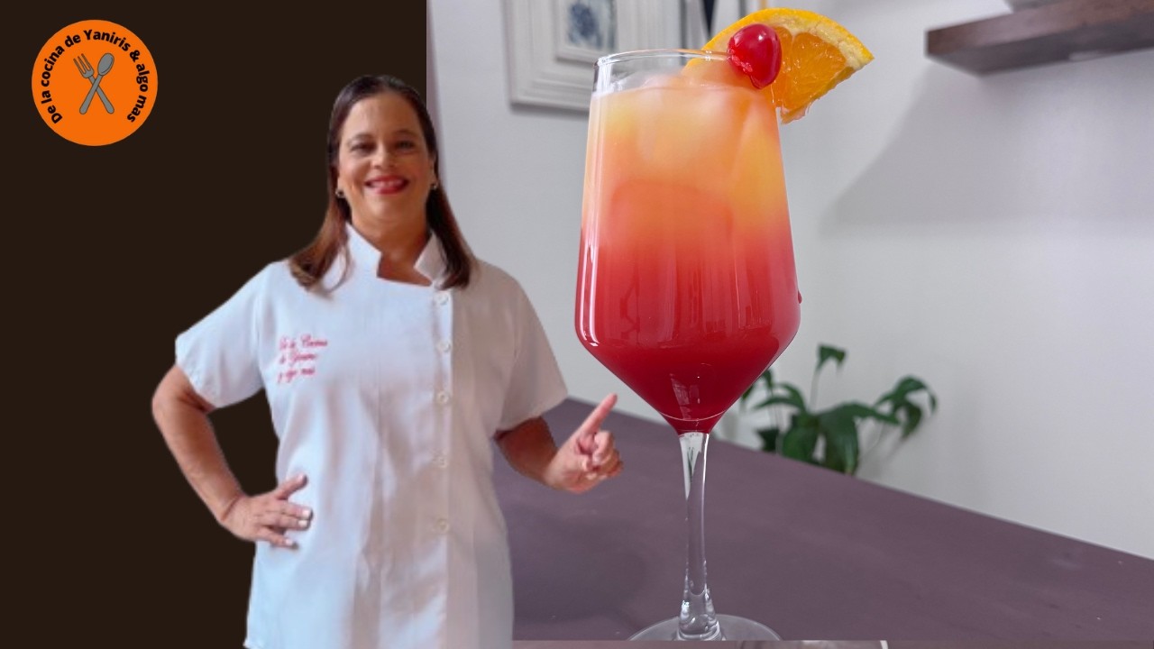 Cómo hacer Tequila Sunrise! ☀️ A classic cocktail for a sunny day!
