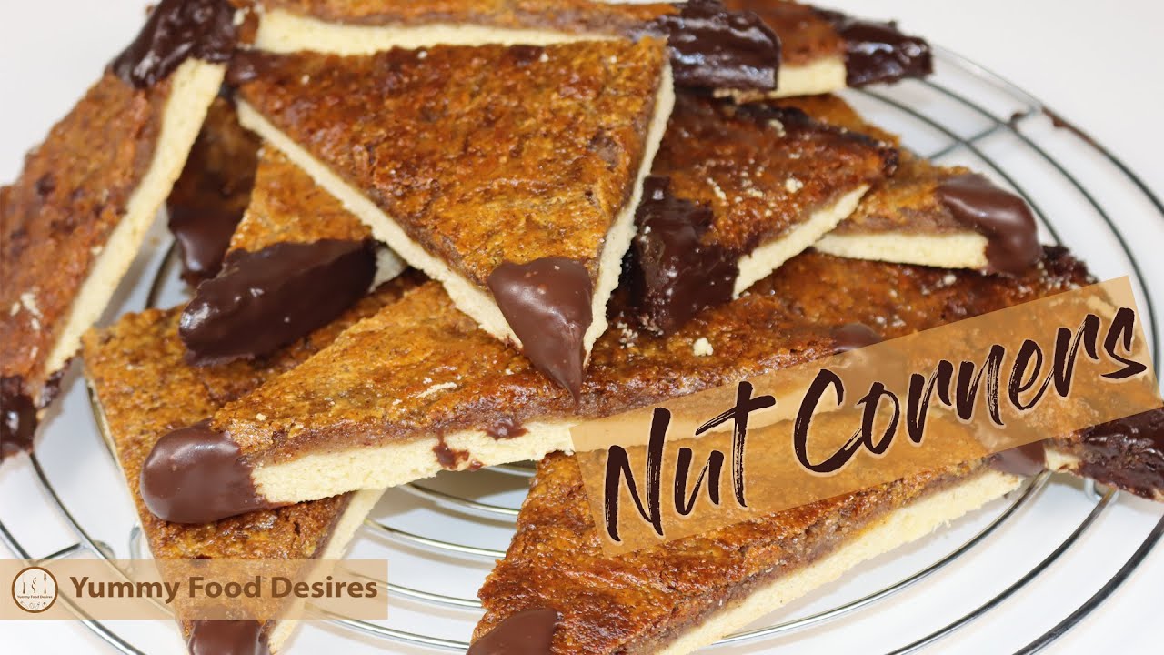 Nussecken or German nut corners - easy and simple recipe | Nussecken selber machen