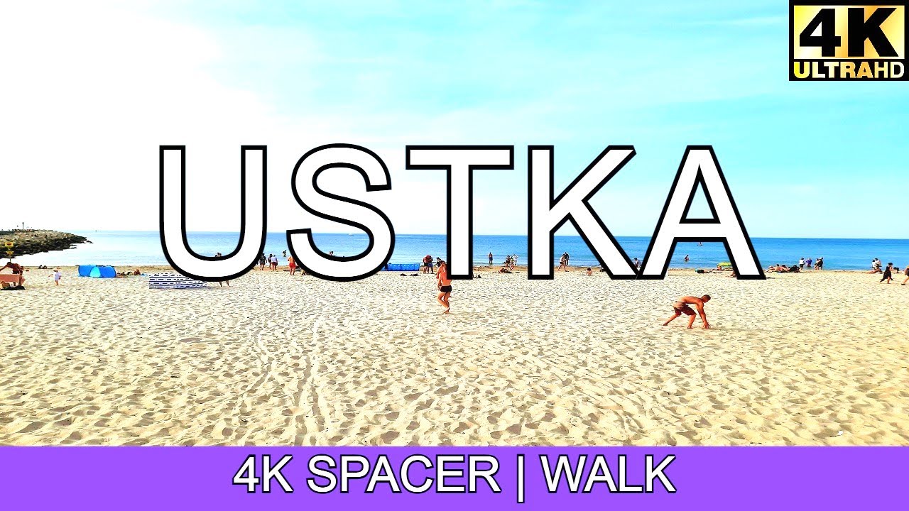 Ustka - Poland, walking in Ustka | 4K