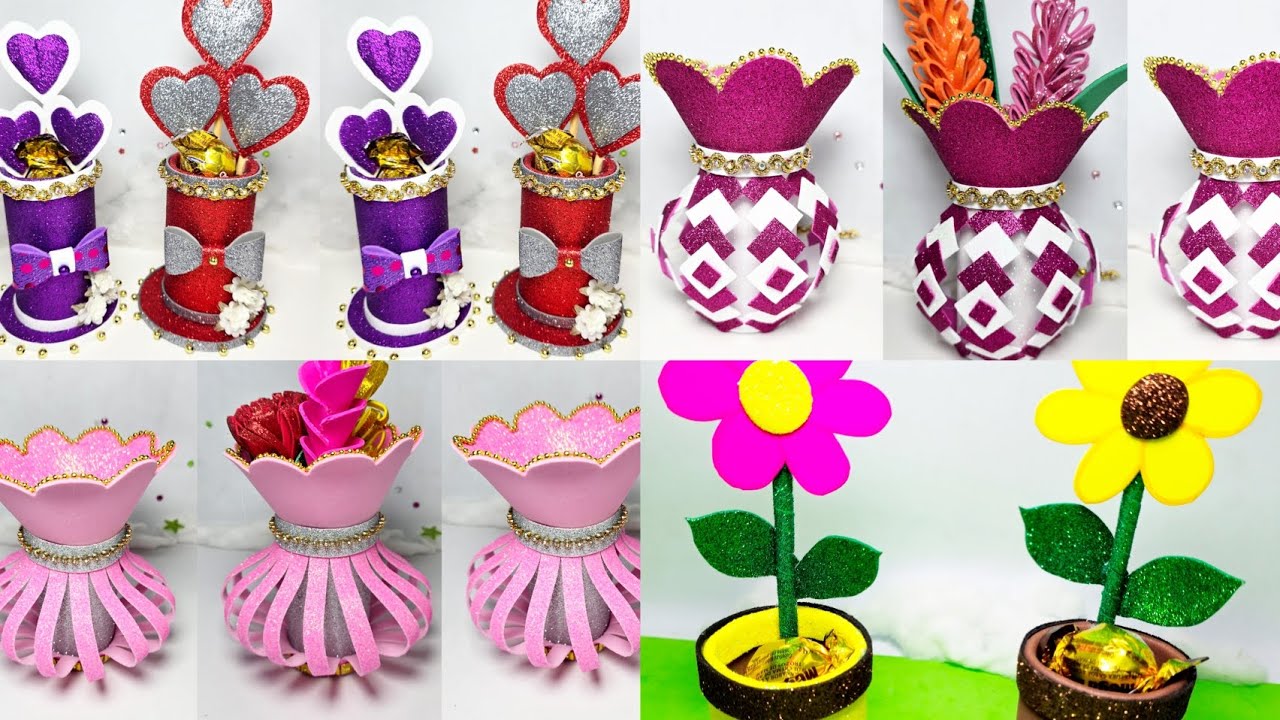 😍 Cuatro IDEAS FACILES con tubitos de carton 😍 MANUALIDADES con MATERIALES RECICLADOS