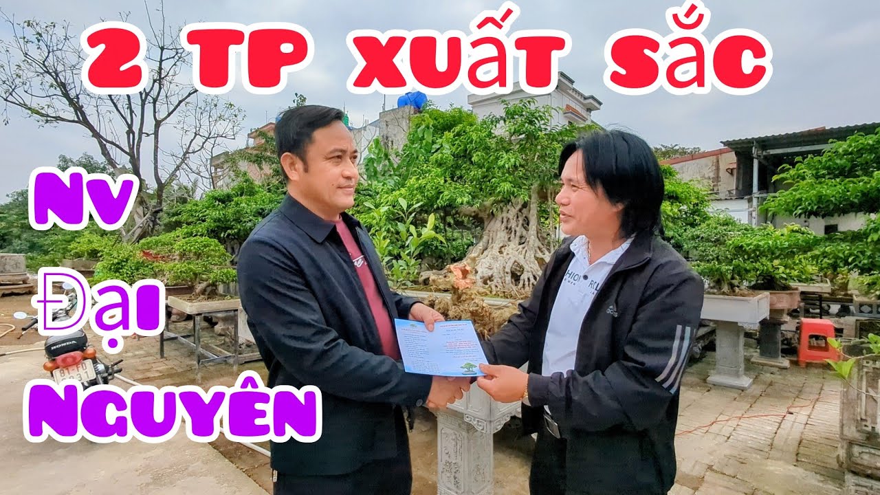 Ban tổ chức triển lãm cây cảnh xã Yên Mô mời 2 TP xuất sắc nhà vườn Đại Nguyên xã Hoa Lộc - T. Hoá