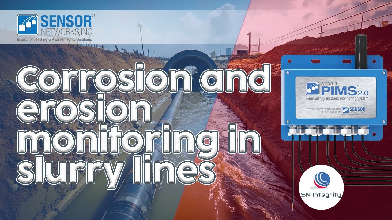 Corrosion and erosion monitoring in slurry lines with smart UT probes