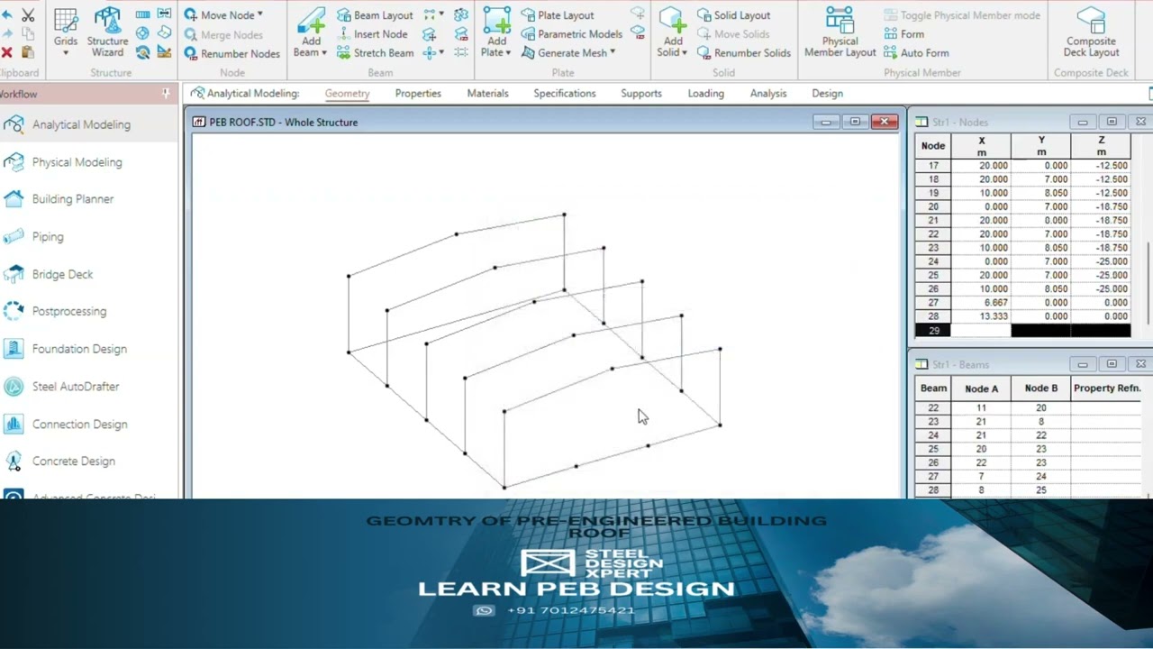 GEOMETRY Steel Design Xpert PEB Course SAYANTAN SAHA