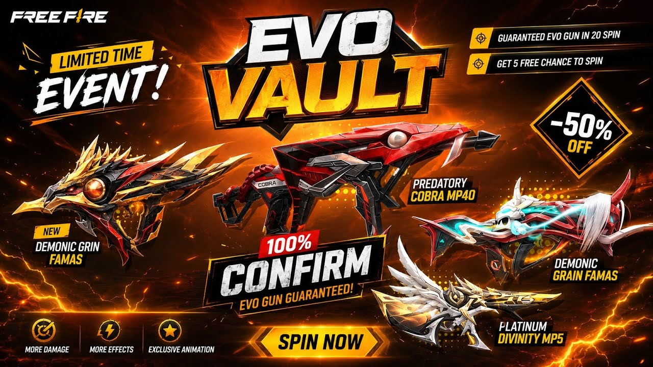 Cobra MP40 Return Confirmed or Fake? 😳| FF Next Evo Vault June Month|