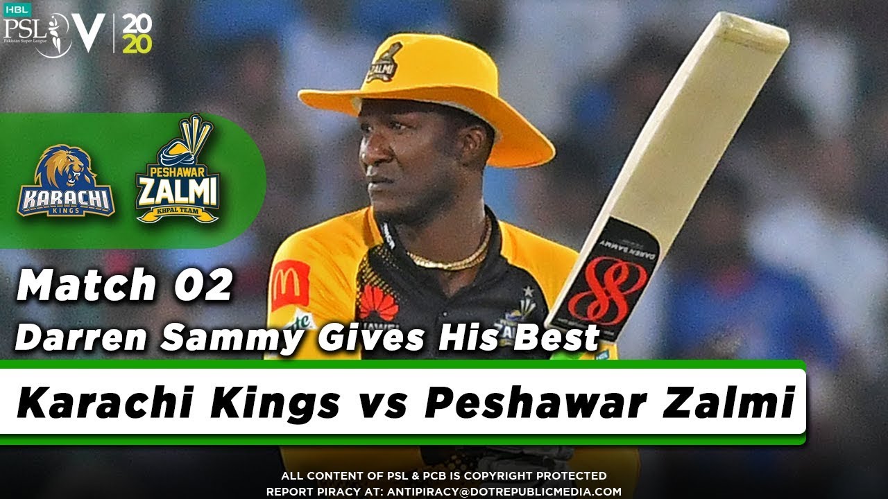 Darren Sammy Batting | Karachi Kings vs Peshawar Zalmi | Match 2 | HBL PSL 5 | 2020|MB2