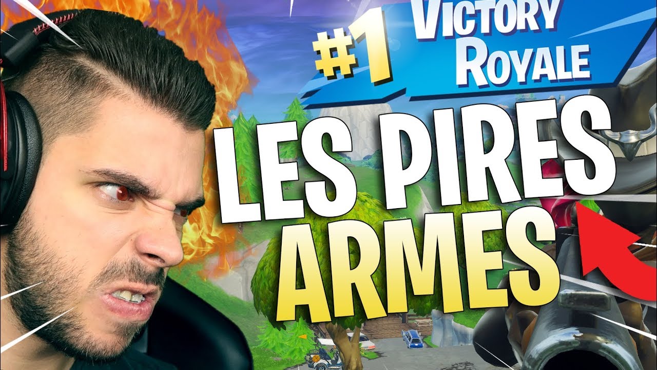 TOP 1 AVEC LES PIRES ARMES SUR FORTNITE - DEFI GAMEPLAY