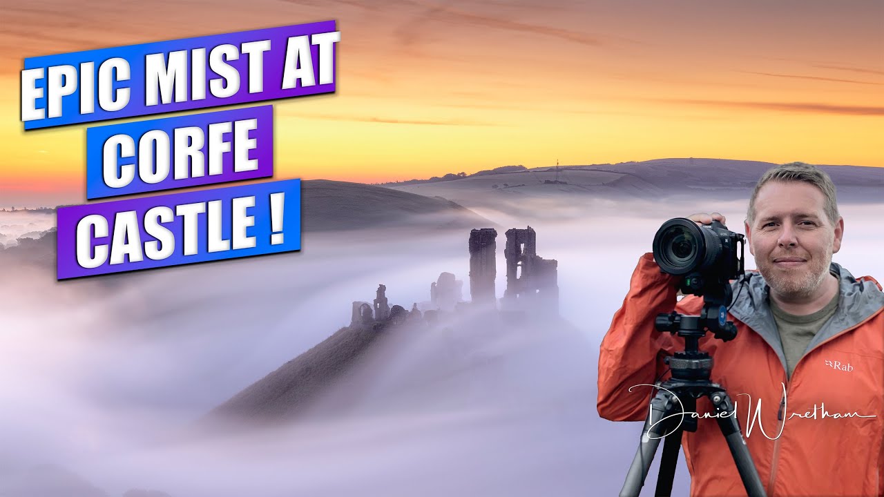 Corfe Castle EPIC Misty Sunrise | Landscape Photography | Dorset | Canon R5