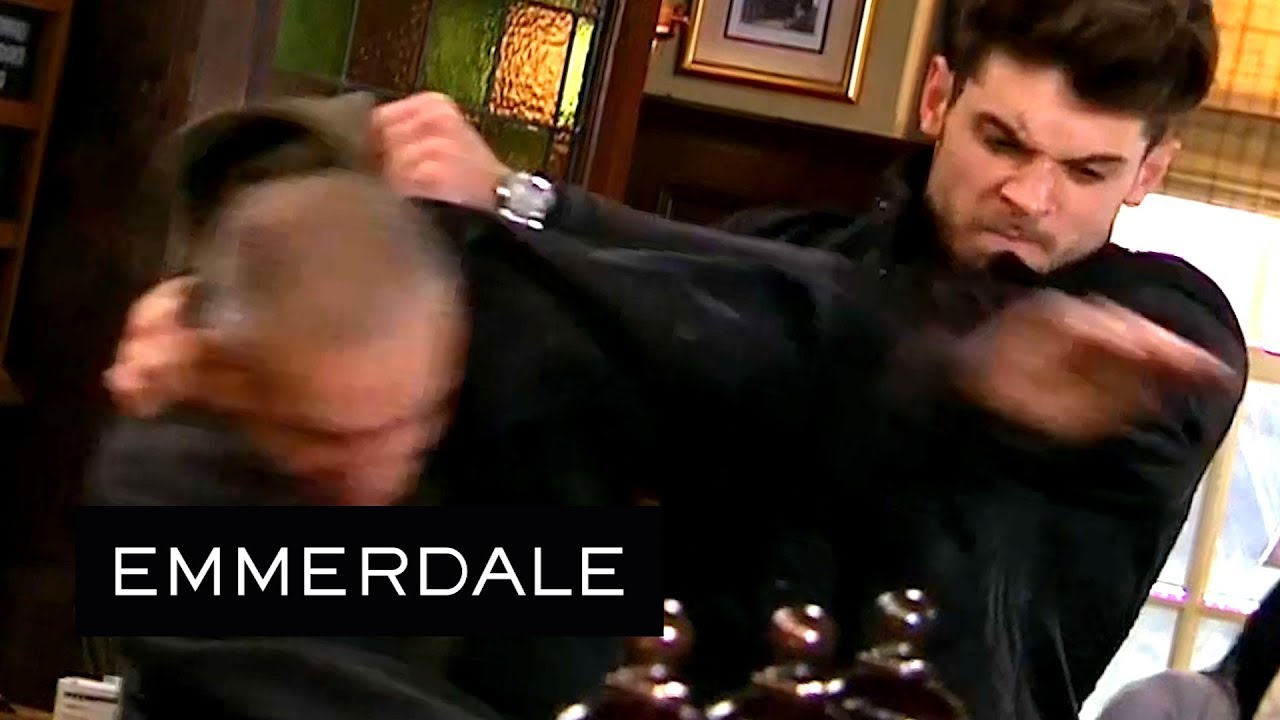 Emmerdale - Joe Attacks Sam in the Woolpack!