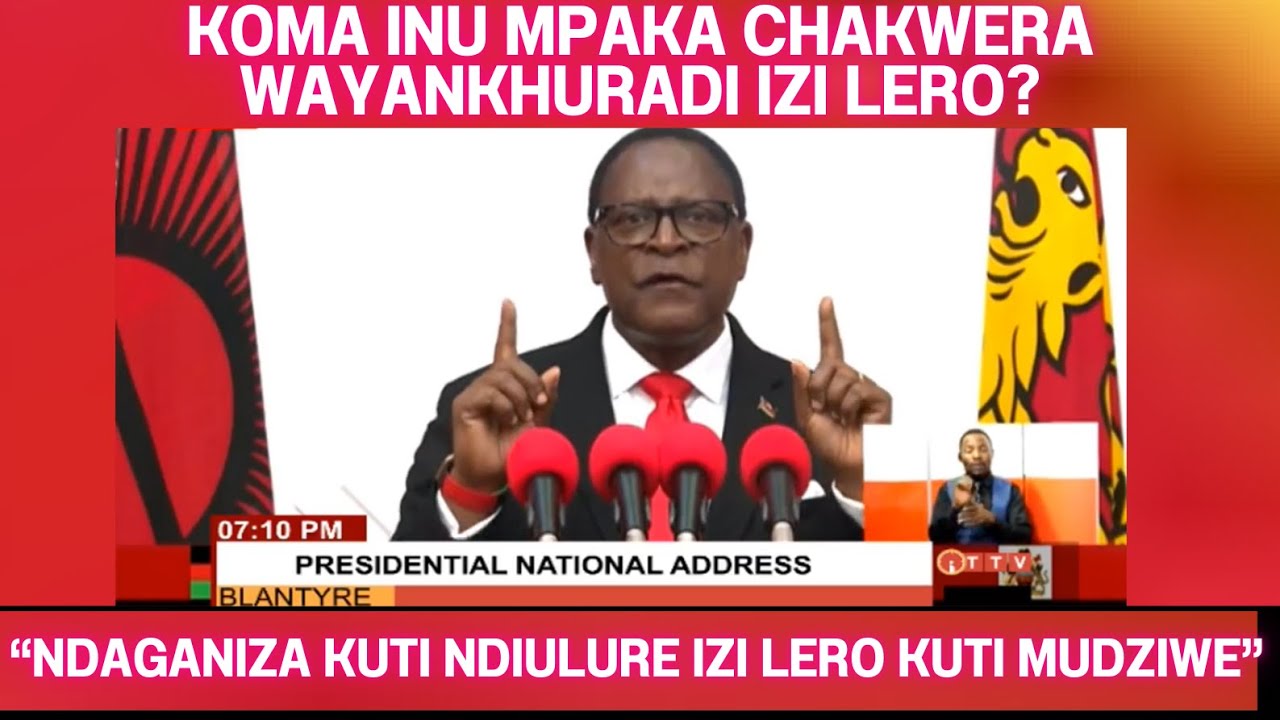 ZODABWISA ZIMENE PRESIDENT CHAKWERA WAYANKHURA KU MTUNDU WA AMALAWI LERO MADZULO WA PA 14 JULY
