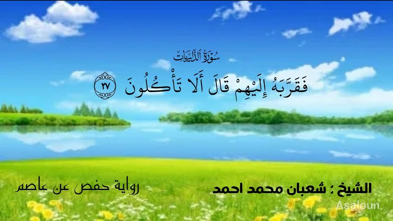 سورة الذاريات. الشيخ شعبان محمد احمد 