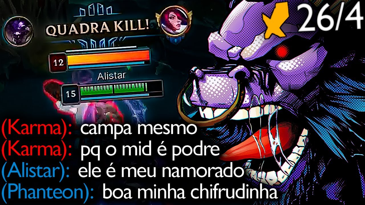 26 KILLS DE ALISTAR AP 1 HIT KKKKKK É MUITO DIVERTIDO, VEM VER!