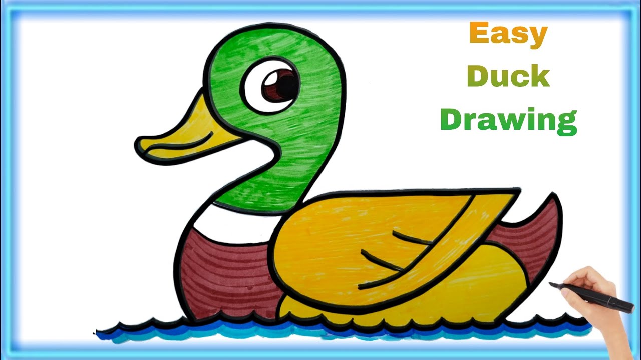 How to Draw a Duck Easy step by step | Cute Duck Drawing